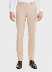 PAKO LORENTE – Beżowe spodnie ganiturowe. Brązowe eleganckie spodnie Pako Lorente, m, z elastanu, eleganckie. Za 249.99 zł.