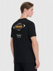 4F T-shirt regular z nadrukiem męski - czarny XXL. Czarne t-shirty 4F, m, bez wzorów, z bawełny, bez kołnierzyka, bez ramiączek. W wyprzedaży za 39.99 zł.