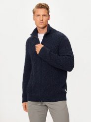 Gant Kardigan 8040201 Granatowy Regular Fit. Niebieskie swetry rozpinane GANT, m, bez wzorów, z wełny, bez kołnierzyka, bez ramiączek. Za 499.99 zł.