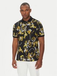 Versace Jeans Couture Polo 78GAG6S0 Czarny Regular Fit. Czarne koszulki polo Versace Jeans Couture, m, bez wzorów, z bawełny, bez kołnierzyka, bez ramiączek. Za 899.99 zł.