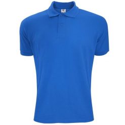 Męska Koszulka Polo Z Krótkim Rękawem. Niebieskie koszulki polo SG, m, bez wzorów, bez kołnierzyka, bez ramiączek. Za 91.99 zł.