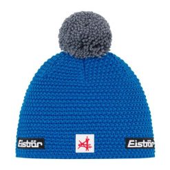 Czapka Eisbar Jamie Pompon MÜ SA. Niebieskie czapki zimowe Eisbar, bez wzorów, z wełny. Za 205.51 zł.