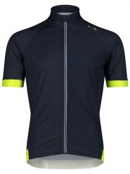 CMP Koszulka kolarska w kolorze granatowo-żółtym rozmiar: 46. Niebieskie t-shirty sportowe CMP, bez wzorów, z materiału, bez ramiączek, rowerowe. Za 141.40 zł.