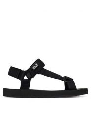 Jack Wolfskin Sandały Taiga A65621 Czarny. Czarne sandały Jack Wolfskin, z materiału, bez zapięcia. Za 329.99 zł.