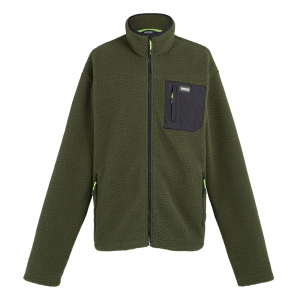 Męski Polar Frankie Borg. Zielone bluzy z polaru Regatta, na zimę, m, bez wzorów, z polaru, bez kaptura. Za 81.99 zł.