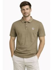 Geographical Norway Koszulka polo "Krafto" w kolorze khaki rozmiar: M. Brązowe koszulki polo Geographical Norway, m, bez wzorów, z bawełny, bez kołnierzyka, bez ramiączek. Za 94.45 zł.