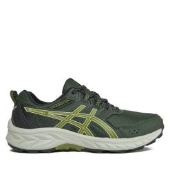 Buty do biegania Asics. Zielone buty do biegania ASICS, bez wzorów, bez zapięcia, do biegania. Za 259.99 zł.