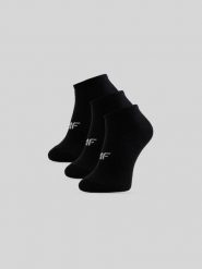 4F Skarpetki krótkie (3-pack) męskie - czarne 39-42. Czarne skarpety 4F, bez wzorów, z bawełny. Za 49.99 zł.