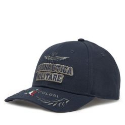 Czapka z daszkiem Aeronautica Militare. Niebieskie czapki z daszkiem Aeronautica Militare, bez wzorów. Za 289.99 zł.