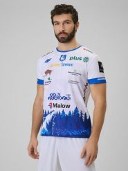 4F Koszulka meczowa replika domowa z sezonu 2025/26 męska 4F x Ślepsk Suwałki - biała L. Białe t-shirty 4F, l, bez wzorów, z dzianiny, bez kołnierzyka, bez ramiączek. Za 179.99 zł.