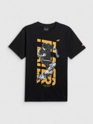 4F T-shirt regular z nadrukiem męski - czarny XXL. Czarne t-shirty 4F, m, bez wzorów, z bawełny, bez kołnierzyka, bez ramiączek. Za 69.99 zł.