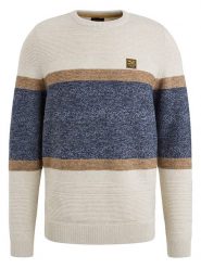 PME Legend Sweter w kolorze beżowo-granatowym rozmiar: 3XL. Brązowe swetry nierozpinane PME Legend, xl, bez wzorów, z bawełny, bez kołnierzyka, bez ramiączek. Za 207.95 zł.