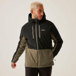 Kurtka turystyczna męska Highton Stretch III wodoodporna ocieplana. Szare kurtki przeciwdeszczowe Regatta, m, bez wzorów, bez kaptura. Za 279.99 zł.