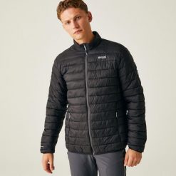 Kurtka ocieplana męska Hillpack II. Fioletowe kurtki Regatta, m, bez wzorów, z puchu, bez kaptura. W wyprzedaży za 159.99 zł.