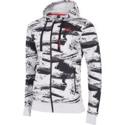 Bluza męska BLM006 - chłodny jasny szary melanż. Bluzy z kapturem marki 4F. Za 149.99 zł.