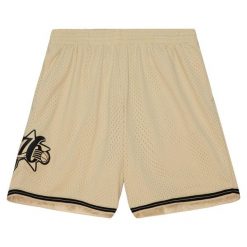 Szorty Philadelphia 76ers 2000/01. Czarne szorty Mitchell & Ness, bez wzorów, eleganckie. Za 477.50 zł.