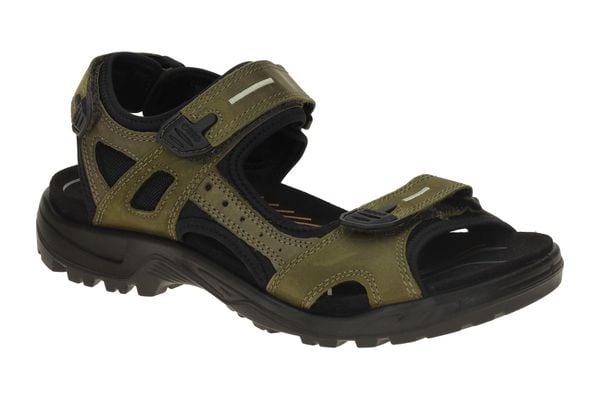 ECCO Sandały męskie Offroad Yucatan M tarmac/tarmac-45. Zielone sandały ecco, z gumy, bez zapięcia. Za 598.45 zł.