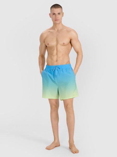 4F Spodenki plażowe męskie - niebieskie L. Niebieskie szorty 4F, l, bez wzorów, z syntetyku, wakacyjne. W wyprzedaży za 79.99 zł.