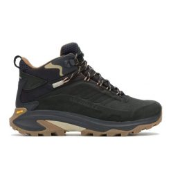 Buty trekkingowe męskie Merrell Moab Speed 2 Leather Mid Waterproof - czarne. Czarne buty turystyczne Merrell, bez wzorów, z gumy, bez zapięcia, trekkingowe. Za 669.00 zł.