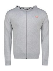 Geographical Norway Kardigan "Felinood" w kolorze szarym rozmiar: XL. Szare swetry rozpinane Geographical Norway, xl, bez wzorów, bez kołnierzyka, bez ramiączek. Za 114.98 zł.