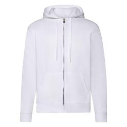 Klasyczna Kurtka Z Kapturem Dla Dorosłych Unisex. Białe kurtki Fruit of the Loom, l, bez wzorów, z kapturem. Za 135.99 zł.