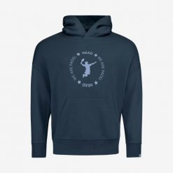 Bluza z kapturem unisex PADEL. Niebieskie bluzy z kapturem Head, xs, bez wzorów, z kapturem. Za 285.65 zł.