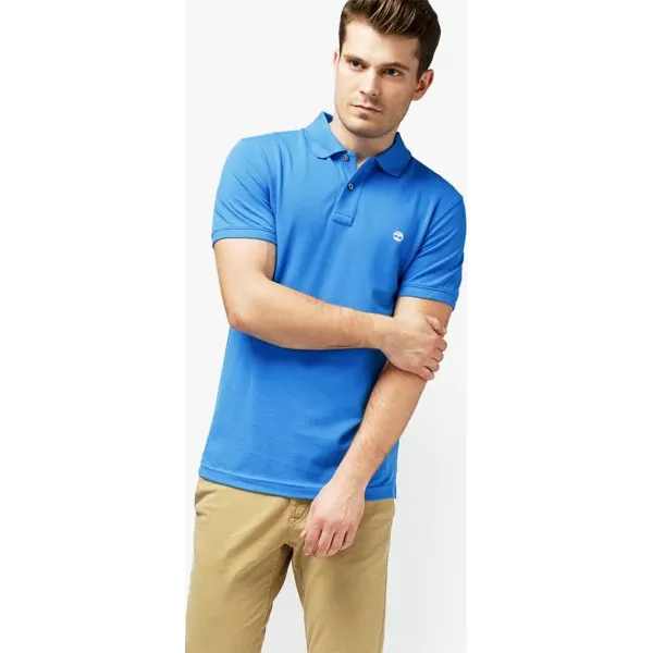 Timberland Polo Tfo Mllr Slim Polo , niebieski, rozmiar M. Niebieskie koszulki polo sportowe Timberland, m, bez wzorów, z materiału, bez kołnierzyka, bez ramiączek. W wyprzedaży za 289.99 zł.