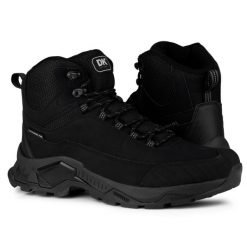 Buty męskie zimowe trekkingowe DK TRIGER. Czarne buty sportowe casual DK, na zimę, bez wzorów, bez zapięcia. Za 179.00 zł.