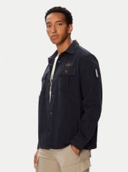 Aeronautica Militare Kurtka koszulowa 262AC0045UCT04233 Granatowy Regular Fit. Niebieskie kurtki Aeronautica Militare, m, bez wzorów, z bawełny, bez kaptura. Za 894.99 zł.