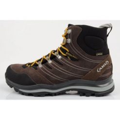 Buty Aku Alterra Gore-tex 402010 brązowe. Brązowe buty turystyczne bez wzorów, z gore-texu, bez zapięcia, wspinaczkowe, gore-tex. Za 978.14 zł.