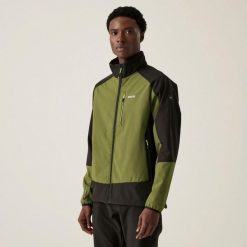Kurtka trekkingowa męska Regatta Moutdale softshell. Szare kurtki Regatta, na zimę, m, bez wzorów, z materiału, bez kaptura. Za 189.49 zł.