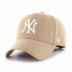 Czapka z daszkiem męska do baseball'u Brand 47 New York Yankees brązowa. Brązowe czapki z daszkiem 47 Brand, bez wzorów. Za 119.00 zł.