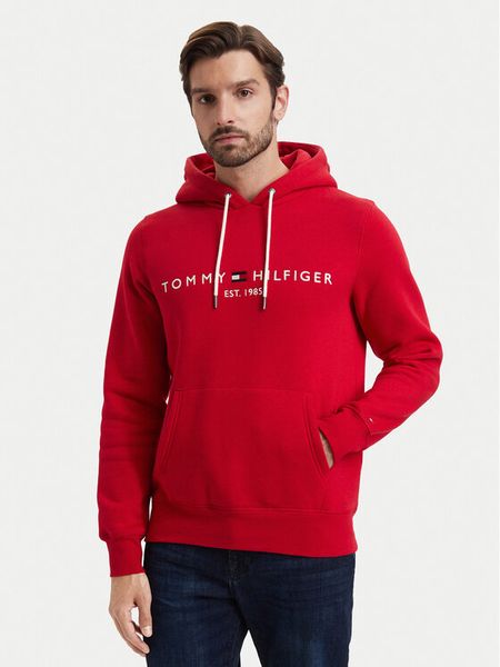 Tommy Hilfiger Bluza Logo MW0MW11599 Czerwony Regular Fit. Czerwone bluzy Tommy Hilfiger, m, bez wzorów, z syntetyku, bez kaptura. Za 489.99 zł.