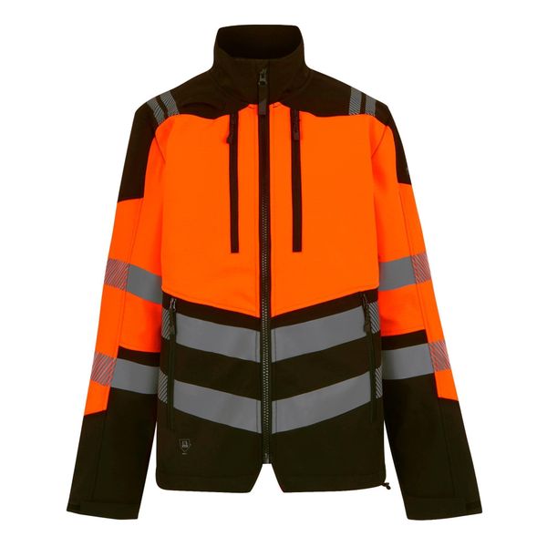 Kurtka Softshellowa Męska HiVis Trzywarstwowa. Brązowe kurtki Regatta, m, bez wzorów, z materiału, z kapturem. Za 398.99 zł.