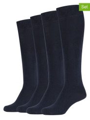 S.Oliver Podkolanówki (4 pary) w kolorze granatowym rozmiar: 35-38. Niebieskie skarpety S.Oliver, bez wzorów, z bawełny. Za 82.99 zł.