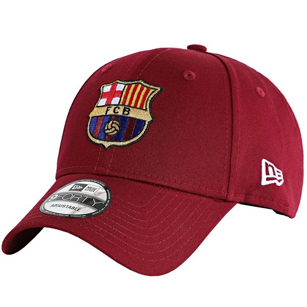 Czapka baseballowa 9Forty FC Barcelona Core. Czerwone czapki z daszkiem New Era, bez wzorów, z bawełny. Za 119.99 zł.