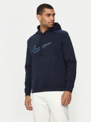 Nike Bluza FN0247 Granatowy Regular Fit. Niebieskie bluzy Nike, m, bez wzorów, z bawełny, bez kaptura. Za 259.99 zł.