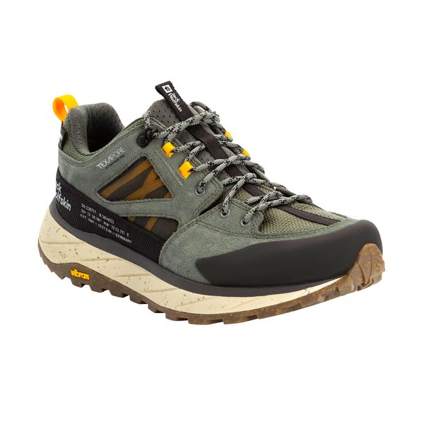 Buty trekkingowe męskie Jack Wolfskin Terraquest Texapore Low. Zielone buty trekkingowe Jack Wolfskin, bez wzorów, bez zapięcia, trekkingowe. Za 479.99 zł.