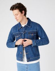 WRANGLER REGULAR JACKET MĘSKA KURTKA JEANSOWA RIVER STONE W443LH53N. Kurtki Wrangler, m, bez wzorów, z jeansu, bez kaptura. Za 239.99 zł.