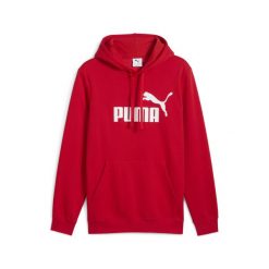Męska bluza z kapturem Essentials z logo No. 1 PUMA For All Time Red. Czerwone bluzy z kapturem Puma, m, bez wzorów, prążkowane, z kapturem. Za 240.23 zł.