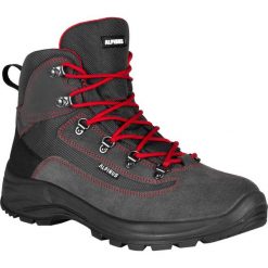 Buty trekkingowe Alpinus Brahmatal dla dorosłych High Active grafitowo-czerwone. Czerwone buty trekkingowe Alpinus, bez wzorów, bez zapięcia. Za 399.00 zł.