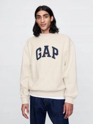 BLUZA MĘSKA DRESOWA GAP ATHLETIC 586804 KOLOR BEŻOWY. Brązowe bluzy bez kaptura GAP, l, bez wzorów, z bawełny, bez kaptura. Za 193.50 zł.
