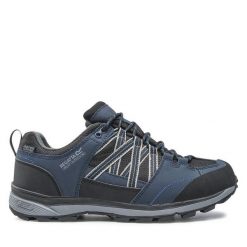 Trekkingi Regatta. Niebieskie buty trekkingowe Regatta, bez wzorów, bez zapięcia. Za 279.99 zł.