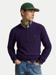 Polo Ralph Lauren Sweter 710876762505 Fioletowy Regular Fit. Fioletowe swetry rozpinane Polo Ralph Lauren, l, bez wzorów, z wełny, bez kołnierzyka, bez ramiączek. Za 1,199.00 zł.