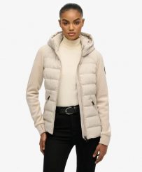Superdry Kurtka Hooded Fuji Storm ocieplana z recyklingowanego poliestru. Brązowe kurtki Superdry, bez wzorów, z nylonu, bez kaptura. Za 509.65 zł.