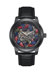 Heritor Zegarek kwarcowy "Emmanuel" w kolorze czarnym ze wzorem rozmiar: onesize. Czarne, analogowe zegarki Heritor, ze stali. Za 674.99 zł.