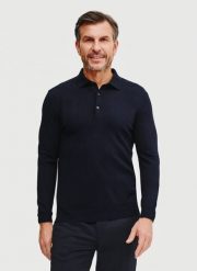 PAKO LORENTE – Sweter polo w kolorze granatowym. Swetry nierozpinane Pako Lorente, na wiosnę, m, bez wzorów, z poliesteru, bez kołnierzyka, bez ramiączek. Za 199.99 zł.