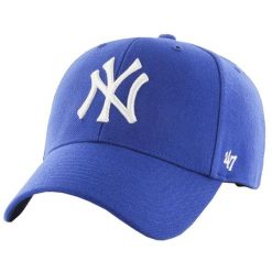 Czapka z daszkiem - New York Yankees Czapka regulowana. Niebieskie czapki z daszkiem 47 Brand, bez wzorów. Za 186.50 zł.