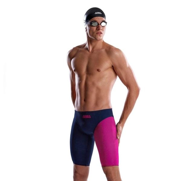 Strój startowy męski pływacki Funkita Apex Viper Tidal Blast. Niebieskie odzież kąpielowa FUNKITA, l, bez wzorów, z dzianiny, na fitness i siłownię. Za 229.99 zł.