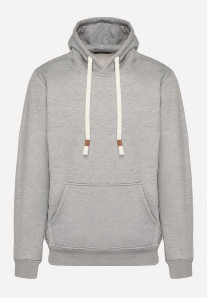 Szara Bluza z Bawełną Kapturem i Kieszenią Typu Kangurek Norrise. Szare bluzy Born2be, m, bez wzorów, z bawełny. Za 79.99 zł.